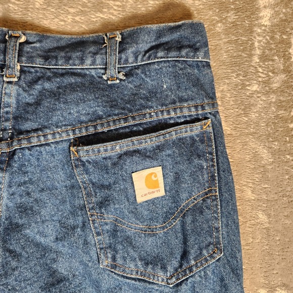 Carhartt Jeans Men's 33x29 Blue Denim Pants Relaxed‎ Fit - Picture 11 of 13